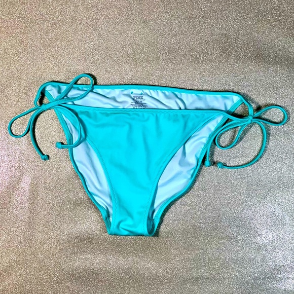 Victoria’s Secret PINK - teal tie-side bikini bottoms! - Picture 1 of 7